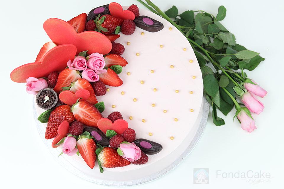 Torta narodeninová Kvety - jahodová torta s mascarpone